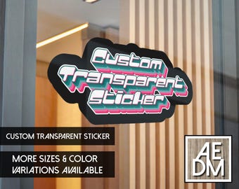 Custom Transparent Sticker, Personalized Sticker, Custom Name Sticker, Laptop Sticker