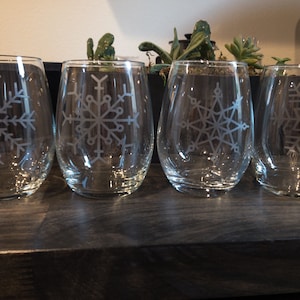 Snowflake Glasses - set of 4