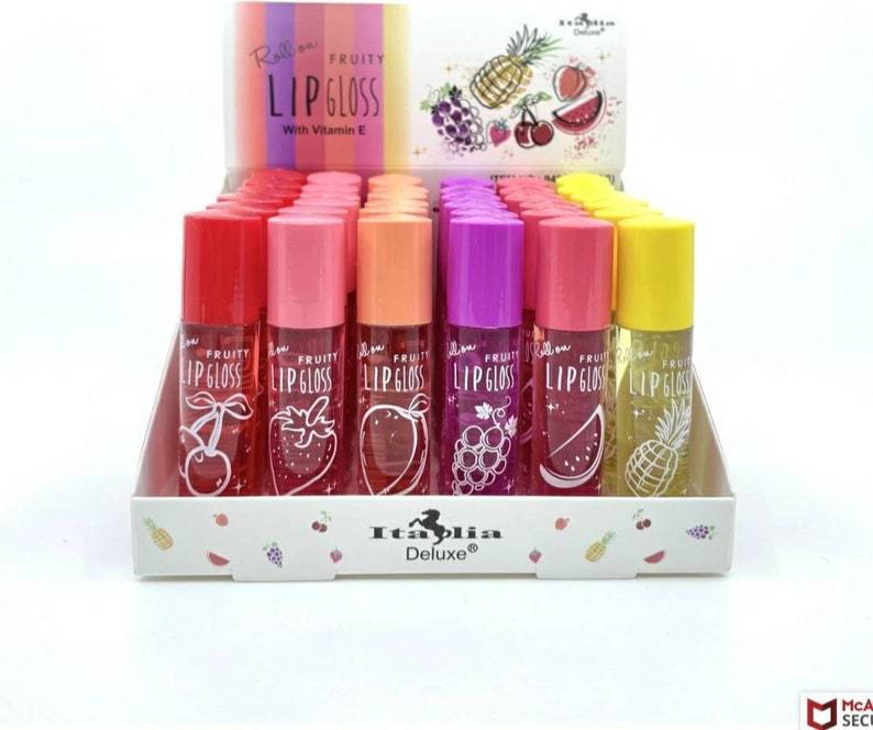 Italia Deluxe Roll On Lip Gloss Fruity With Vitamin E Etsy