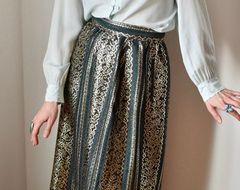 Vintage 60s Straight Maxi Skirt