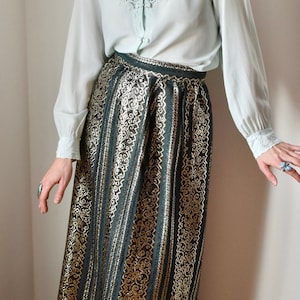 Vintage 60s Straight Maxi Skirt