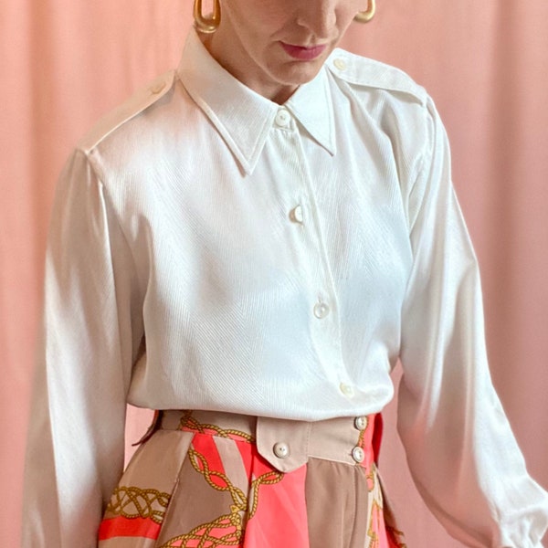 vintage YSL Crème Blouse