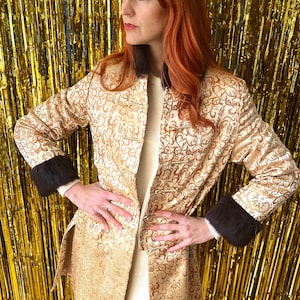 Vintage Cheongsam Silk & Fur Jacket