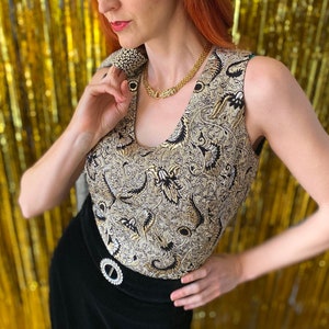 Vintage 50s/60s Metallic Top image 1