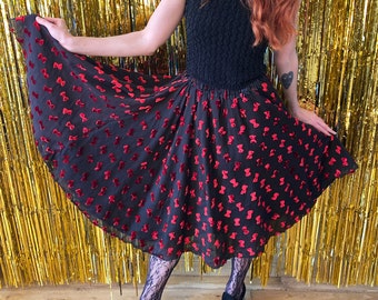 Vintage 50s Silk Circle Skirt