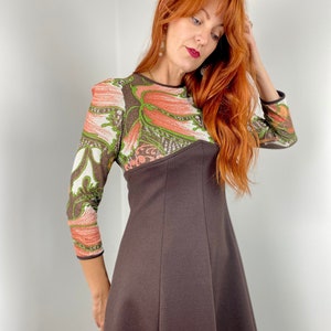 Vintage 70s A-Line Maxi Dress in Lurex Floral
