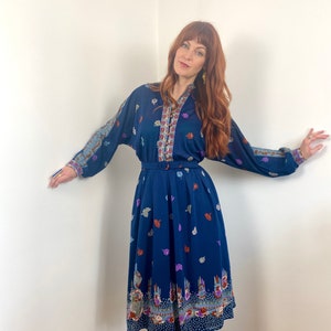 80s Transparent Flower Dress
