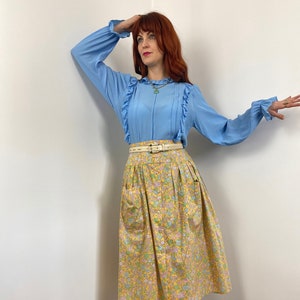 Vintage 80s Liberty of London Thomas and Johnathan of Canterbury Cotton Floral Skirt