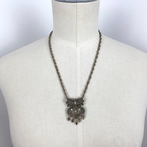 Vintage Silver Metal and Rhinestone Necklace