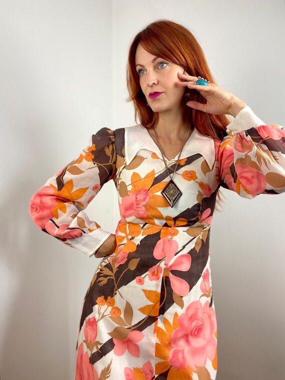 chinese dress ladies Maxi Dress with White Collar Details – shopaleena main image 0