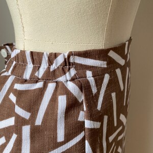 Vintage 80s Patterned Pencil Skirt image 7