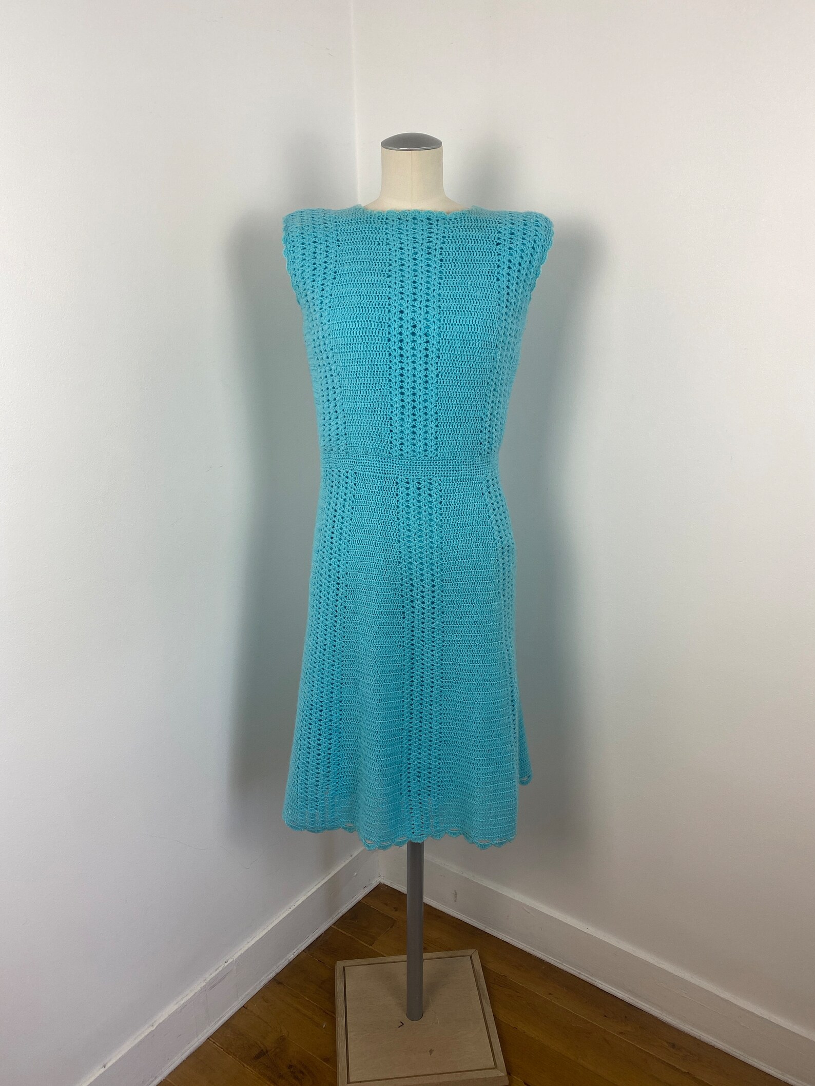 Vintage Crochet Midi Dress