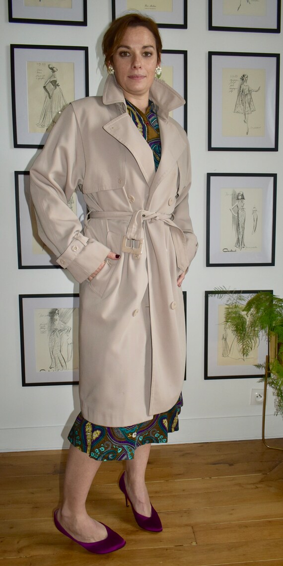 Claude Havrey Paris Chic Khaki Trench Coat