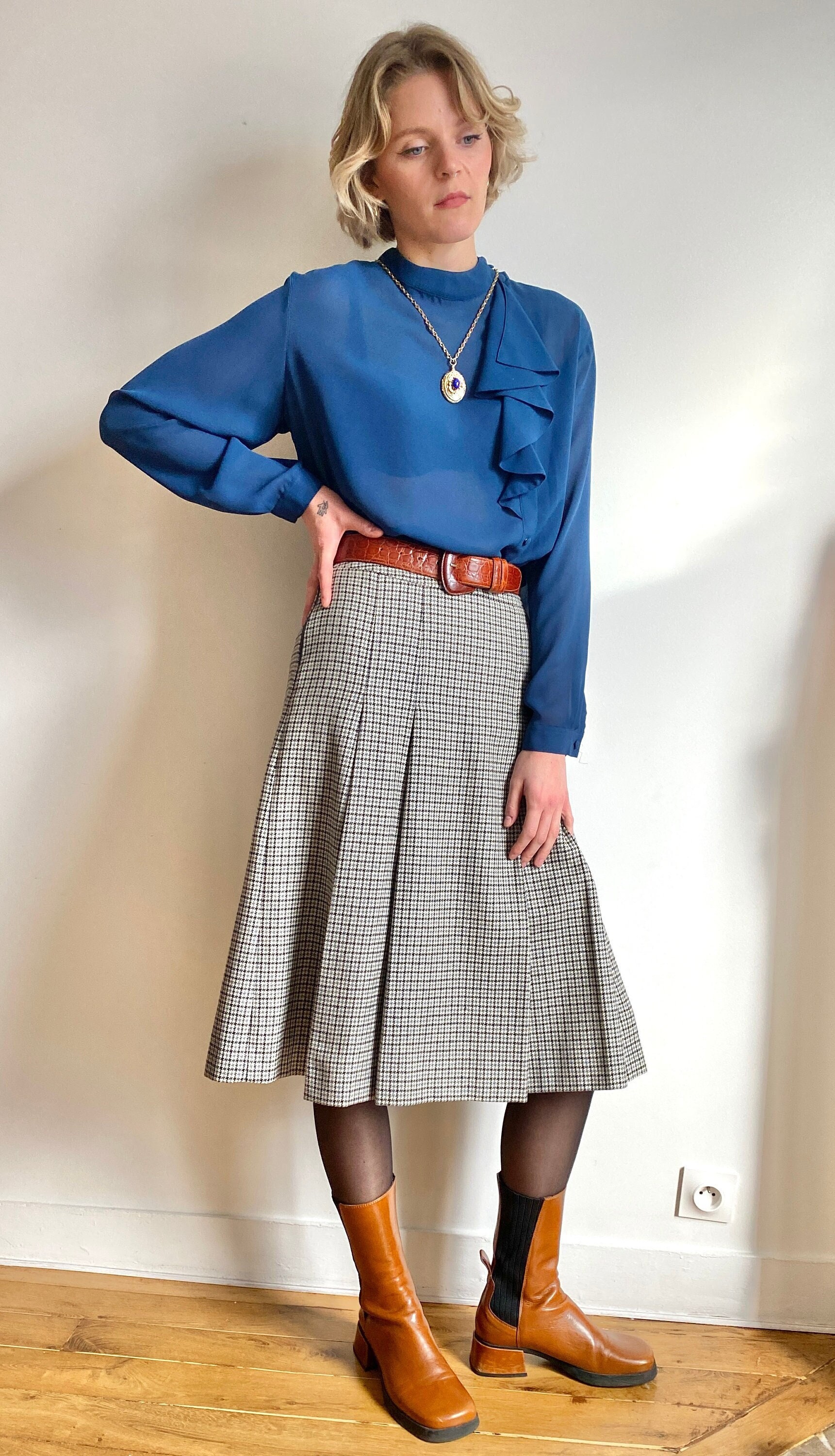 Burberry top skirt vintage