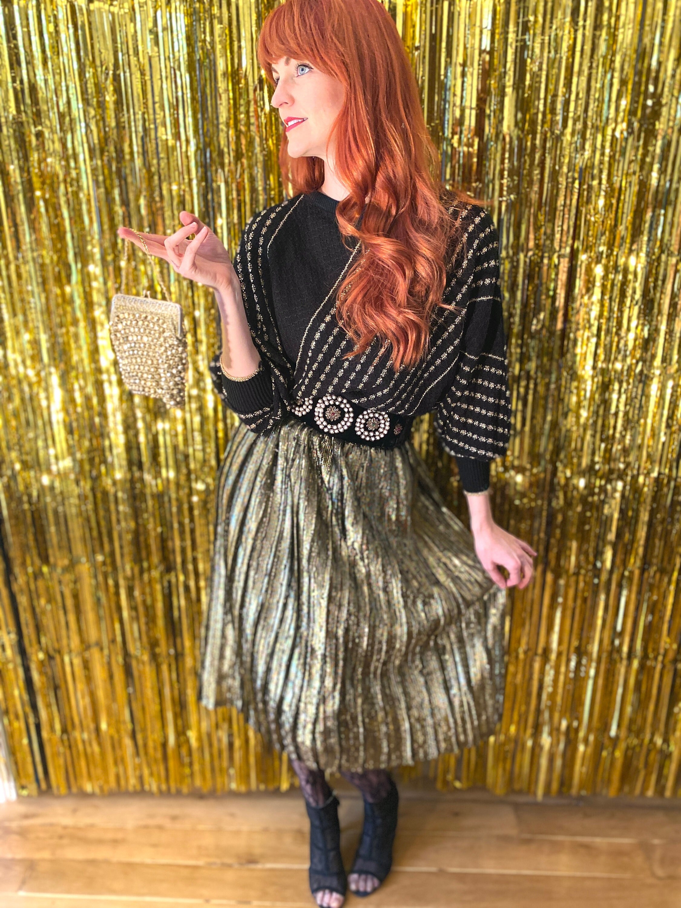 Metallic Gold Skirt Etsy Australia