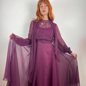 Vintage 1970s Whimsical Maxi Dress