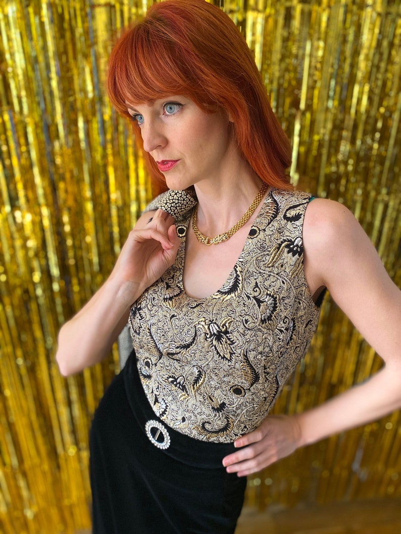 Vintage 50s/60s Metallic Top image 1