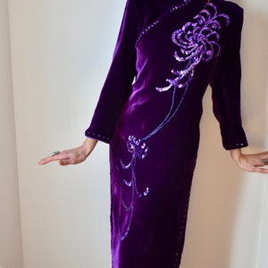 Vintage Velvet Cheongsam Dress image 2