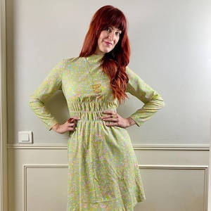Vintage 1960s Funky MOD Midi Dress