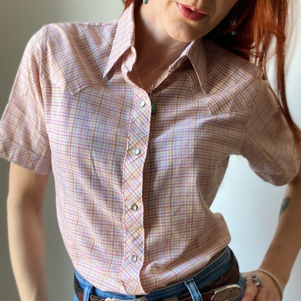 Vintage Wrangler Checkered Blouse