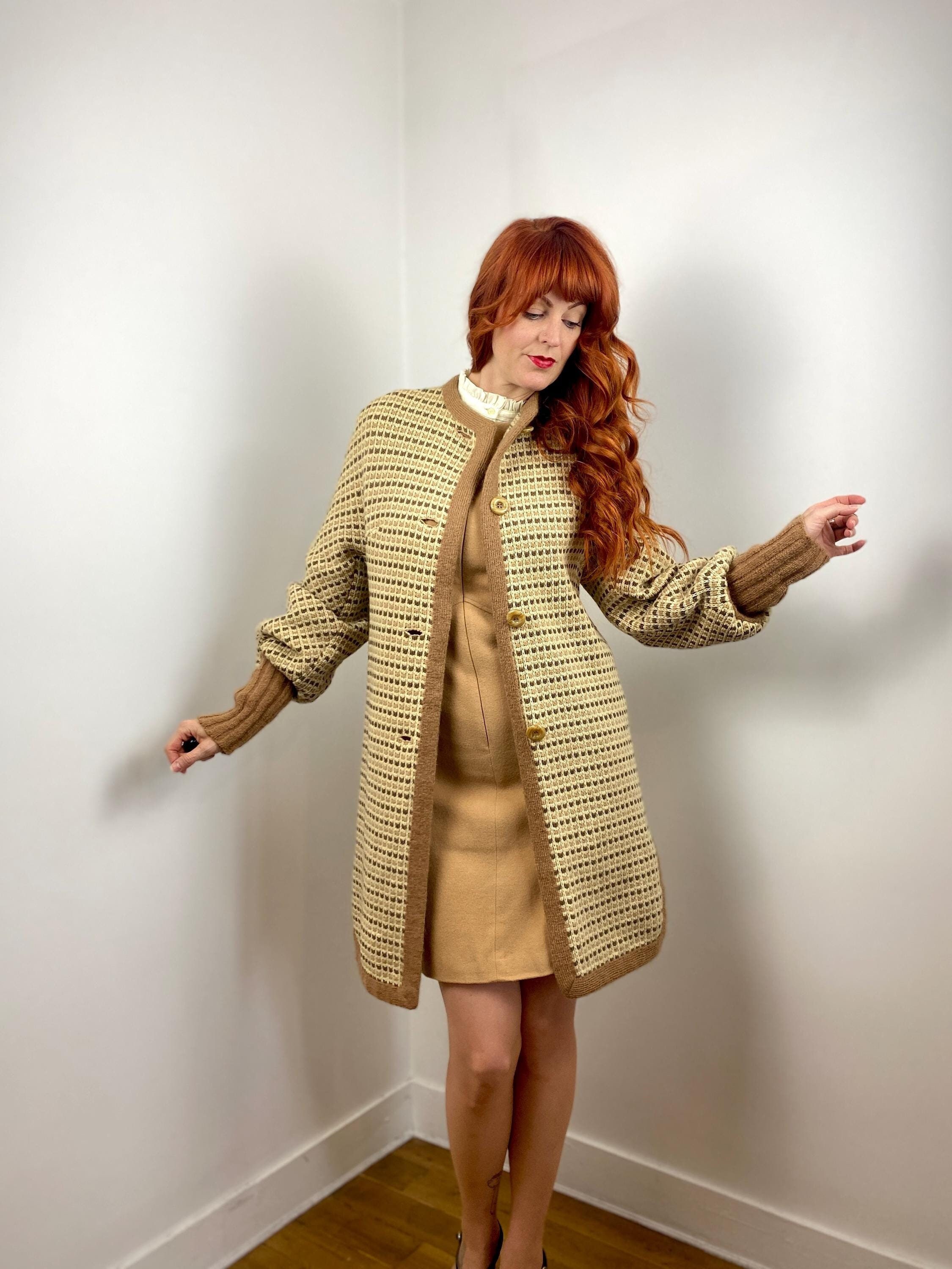 Anacardi 1 Kg Cardigan Maxi Oversize Donna In Maglia Grossa - Con - Foto 5