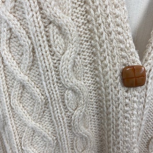 Vintage 70s Cable Knit Sweater Cardigan image 6