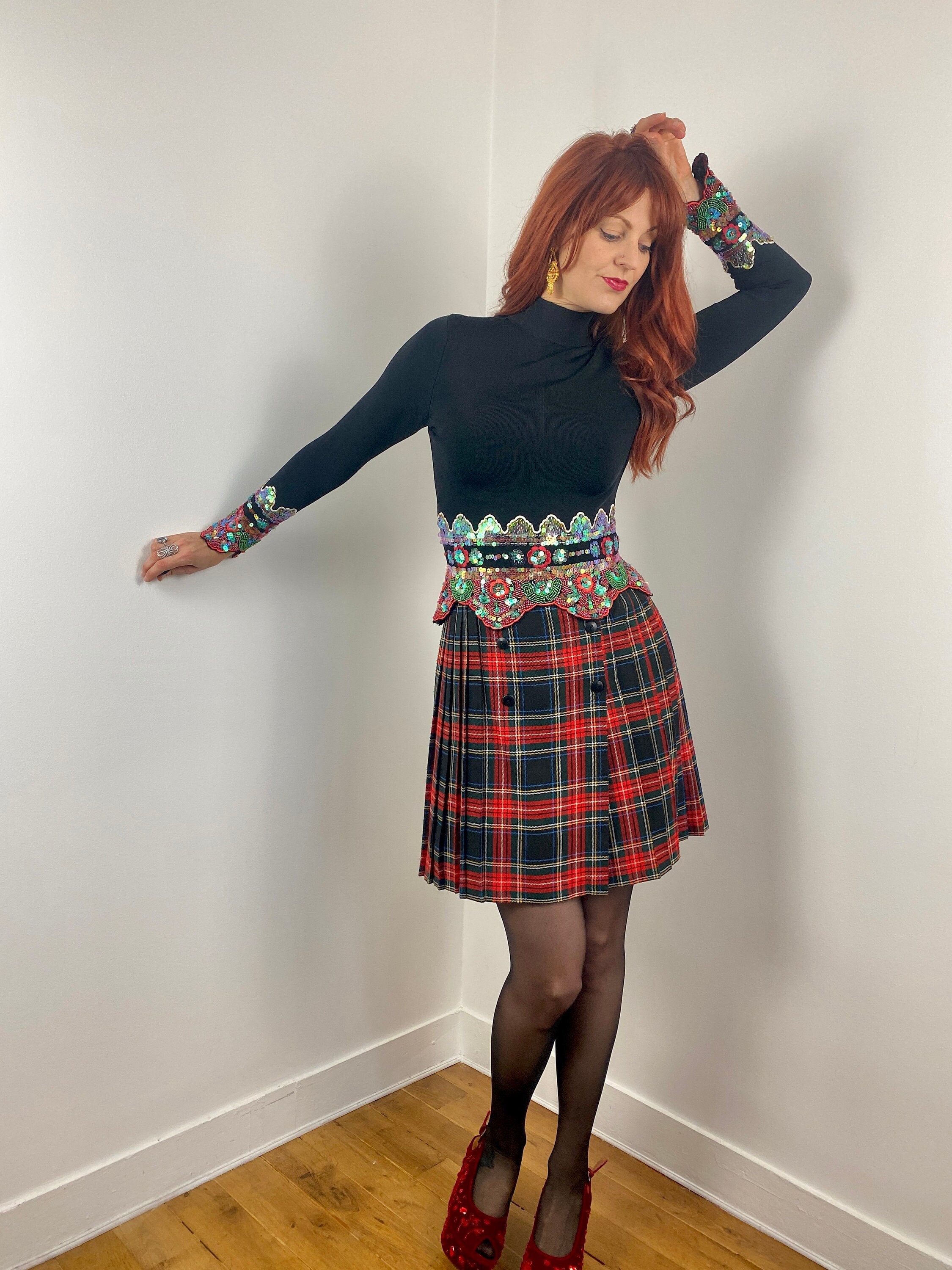 flannel skirt 90s
