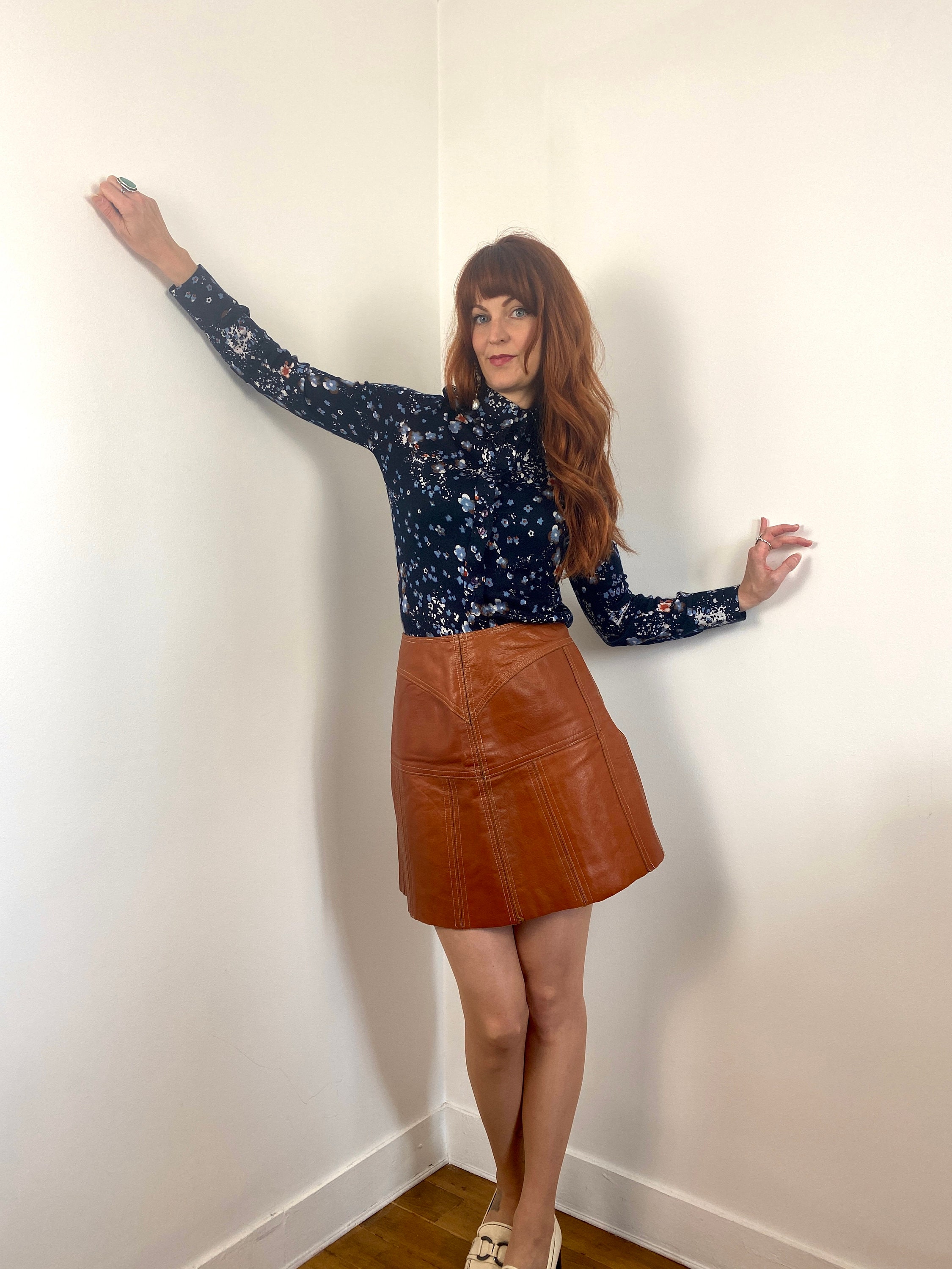 60s Leather Skirt Etsy Ireland