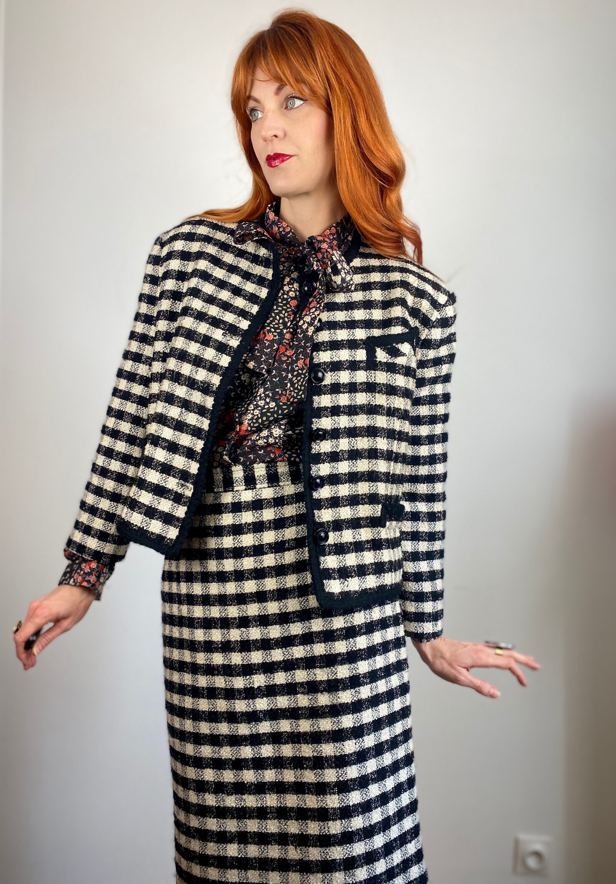 Veste Blazer Formelle Vintage Femme Française - Taille 10/12, Jaune, Manches Longues En Polyester
