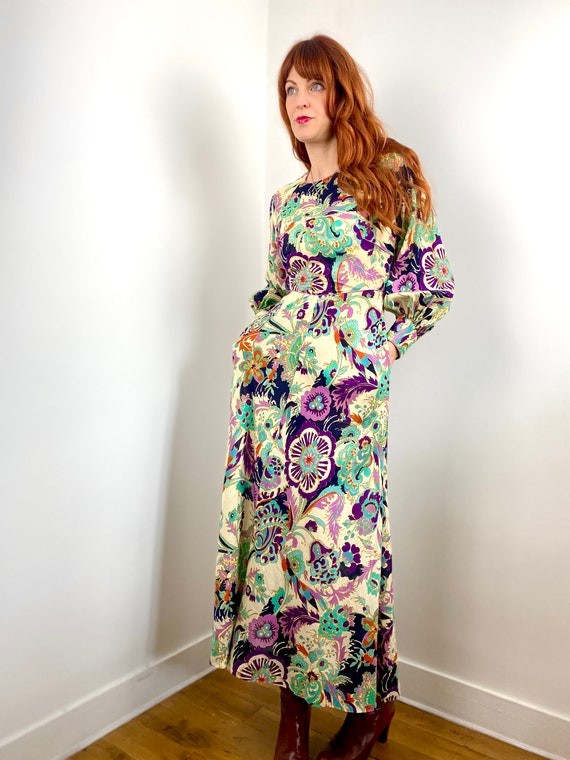 Vintage 70s Delaisement Paris Boho Dress - image 5