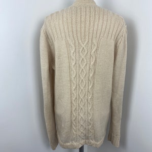 Vintage 70s Cable Knit Sweater Cardigan image 8