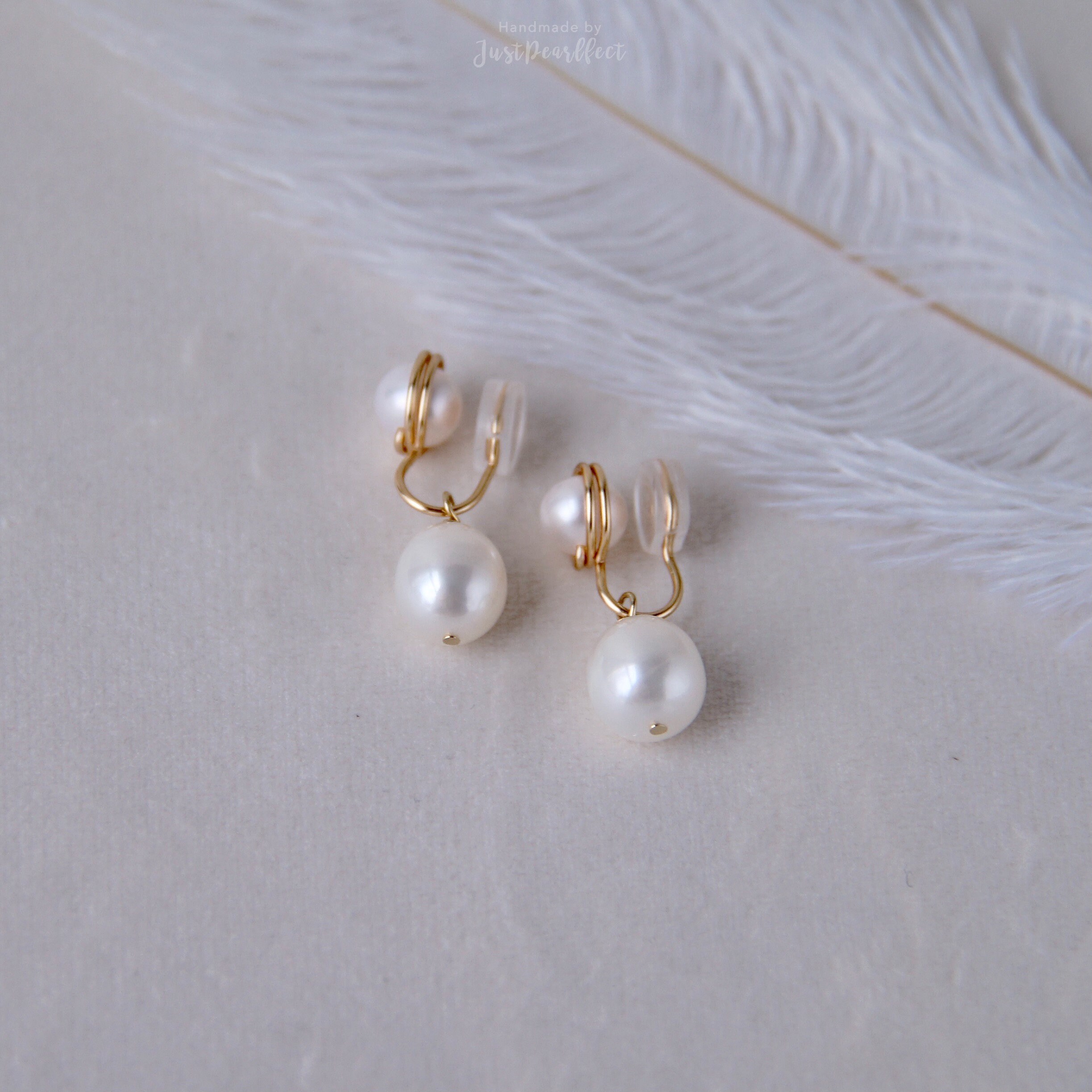 Real Pearl Clipon Drop Earring No Pain Freshwater Pearl Ear Etsy