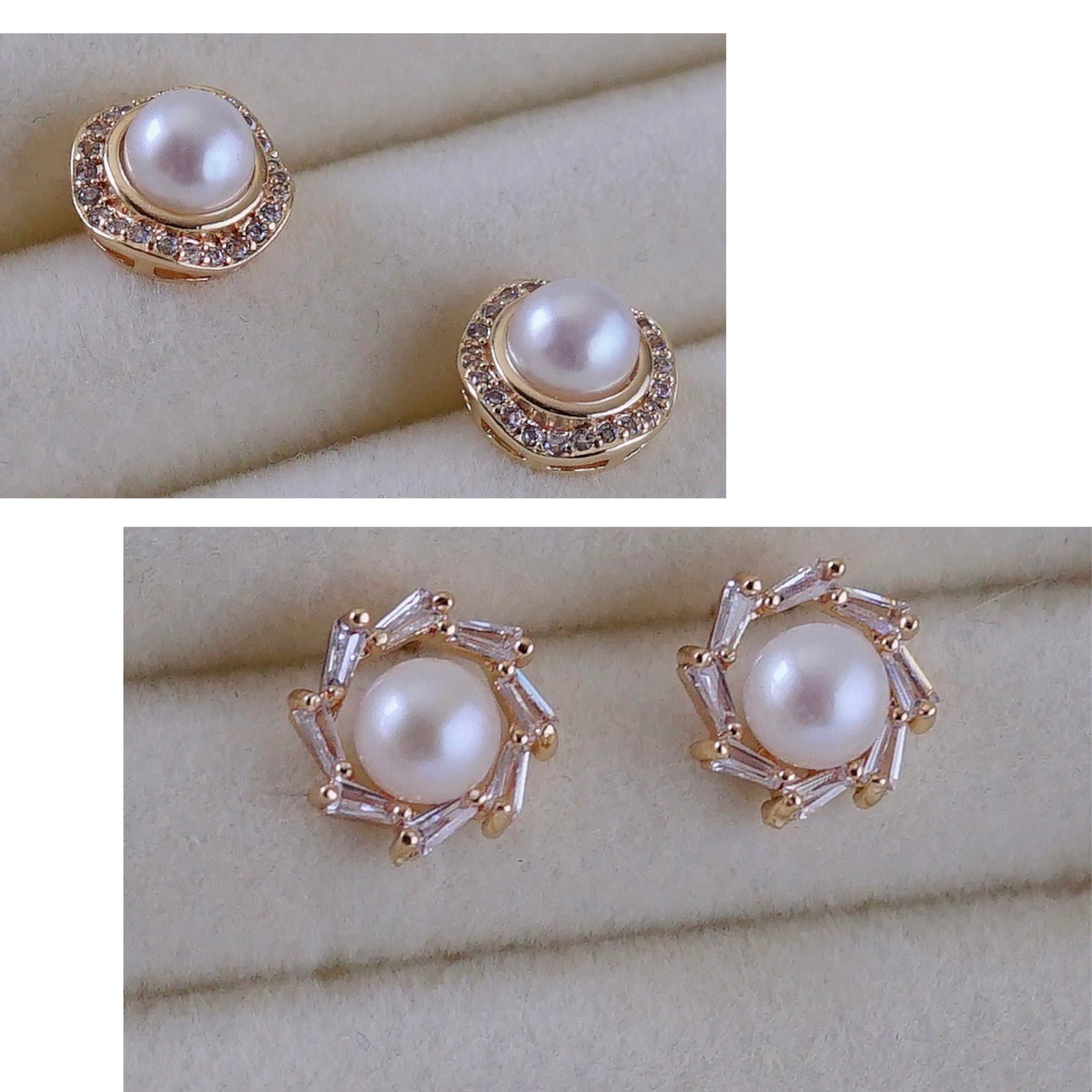 ピアス STONEHENgE 14K freshwater pearl earrings ISAAC WESTMAN® 14K Gold Freshwater Pearl Stud Earrings