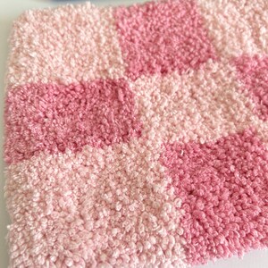 Pink Checkered Keyboard Rug Light Pink Hand Tufted Keyboard Pad ...