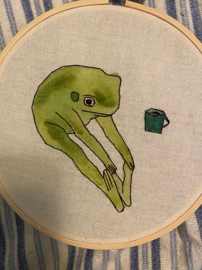 Download Fiber Arts Frog Embroidery Embroidery