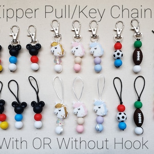 Mini Zipper Pull / Key Chain / Jacket Tag / Zipper Charm / Bag Tag / Bag Charm / Backpack Tag