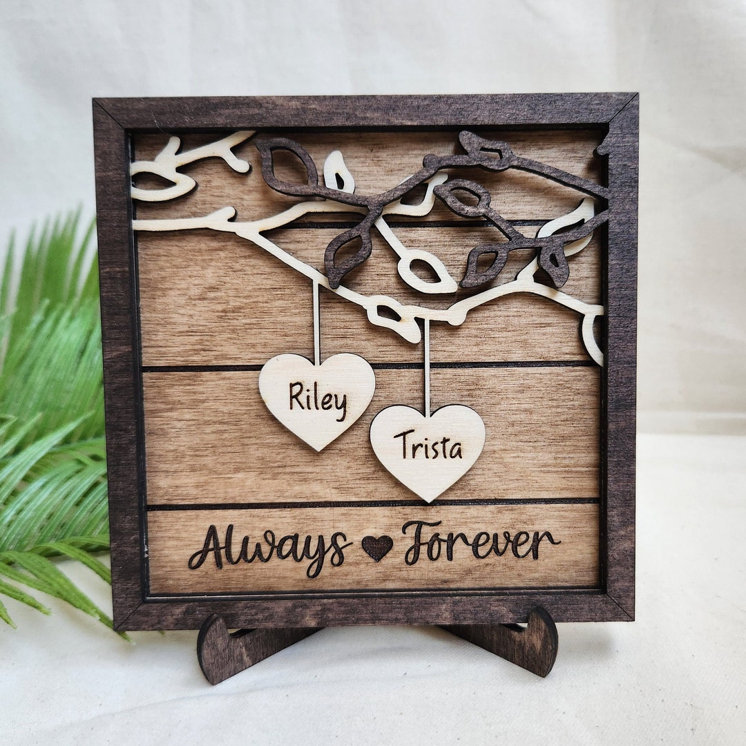 Personalized Couples Wood Sign | Anniversary Gift - Etsy