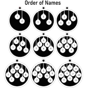 Personalized Family Christmas Ornament, Laser Cut Wooden Name Ornament bild 5