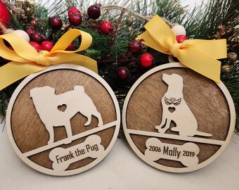 Dog Ornament Personalized / Pet Ornament / Personalized Ornament / Custom Pet Ornament / Dog Ornament