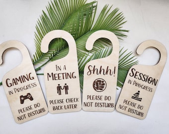 Personalized Door Hanger, Custom Doorknob Sign