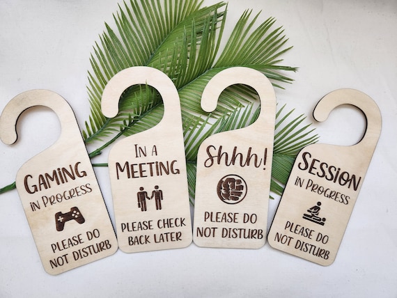 Please Do Not Disturb Door sign Second Edition - Wood Please Do Not Disturb Door sign Second Edition - Wood