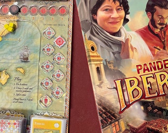 Pandemic Iberia game two-piece acrylic overlay set