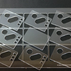 Solar Storm game overlays and card frame, 10-piece set, clear acrylic