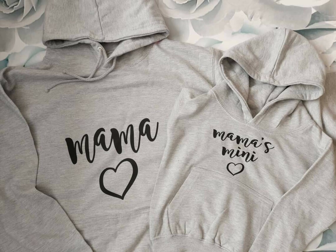 Mother and daughter matching hoodies mothers day mum gift | Etsy