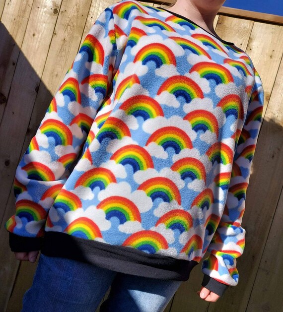 etsy rainbow jumper