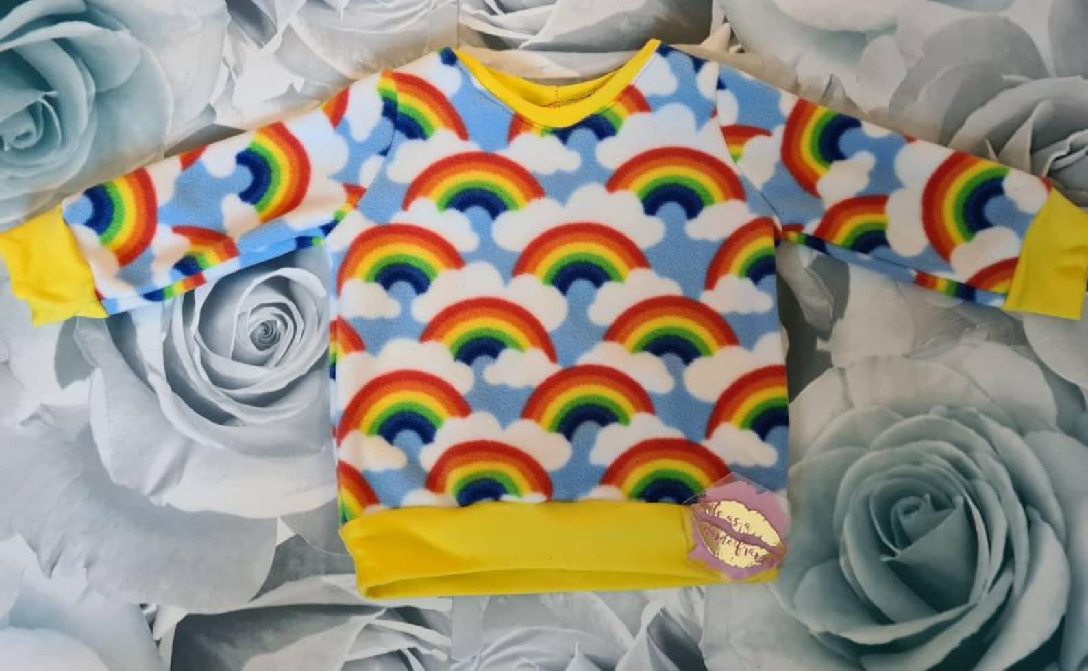 Rainbow fleece children's jumpers rainbow sweatshirt Etsy