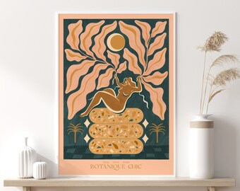 Nude on the moon Adult only Art Print Vintage Vintage Advertising Poster 13 x 19 Dorm Decor Minimalist Art Posters