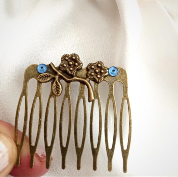 Beautiful VIntage/ Antique Hair Comb Beautiful Vintage/antique Hair Comb 2 Color Celluloid Orange  main image 2