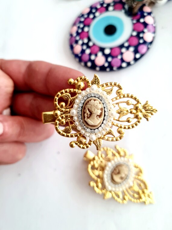 Retro Haarspangen Blatt-Design – 2 Stück, Silber & Gold, Feder-Motiv, Ca. 8,1 Cm, Für Frauen & Mädchen