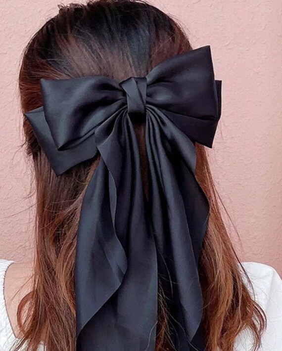 VSAKSH Large Hair Bows for Women Black Silky Satin Hair Barrettes Clip Ribbon  Bows Hair Clip Price in India  Buy VSAKSH Large Hair Bows for Women Black  Silky Satin Hair Barrettes